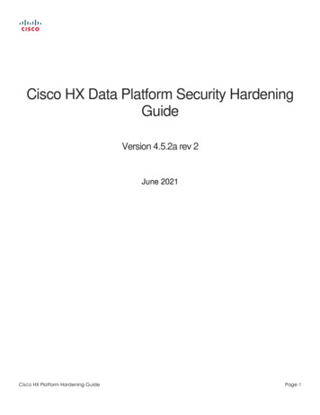 HX Data Platform Security Hardening Guide