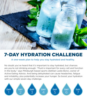 7-DAY HYDRATION CHALLENGE - Sodexo Group