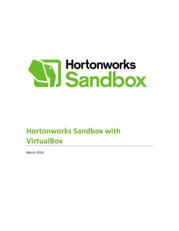 Hortonworks Sandbox With VirtualBox