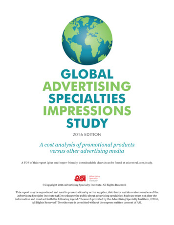 GLOBAL ADVERTISING SPECIALTIES IMPRESSIONS STUDY V