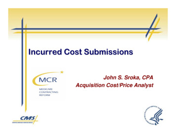 Incurred Cost Submissions - CMS