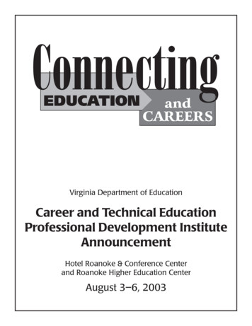 Career And Technical Education Professional Development .