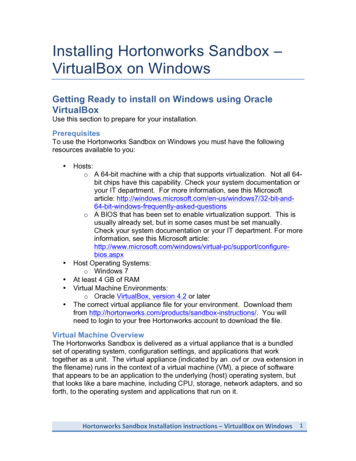 Installing Hortonworks Sandbox VirtualBox On Windows
