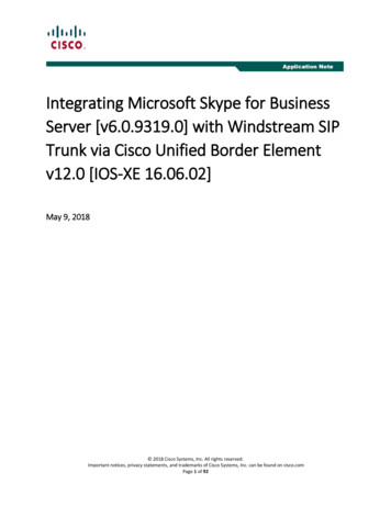 Integrating Microsoft Skype For Business Server [v6.0.9319 .