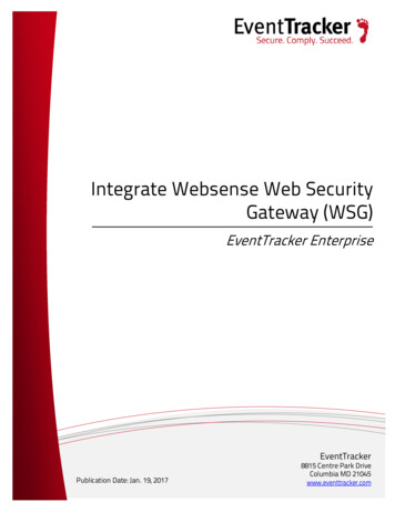 Integrate Websense Web Security Gateway (WSG)