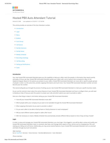 Hosted PBX Auto Attendant Tutorial - DigitalBay