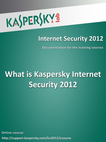 What Is Kaspersky Internet Security 2012