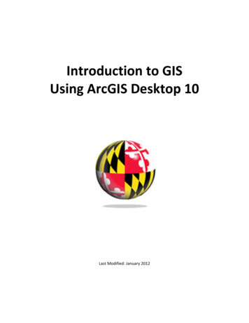 Introduction To GIS Workbook - UMD