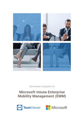 Microsoft Intune Enterprise Mobility Management (EMM)