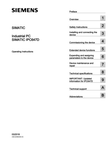 2 3 Industrial PC SIMATIC IPC647D 4 - Siemens