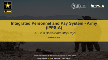 Integrated Personnel And Pay System - Army (IPPS-A)