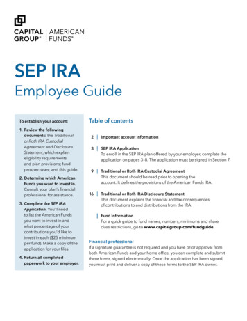 SEP IRA Employee Guide - Capital Group