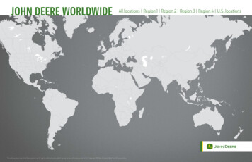 JOHN DEERE WORLDWIDE All Locations Region 1 Region 2 .