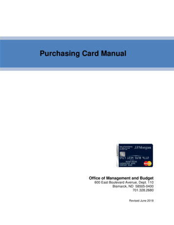 Purchasing Card Manual - North Dakota