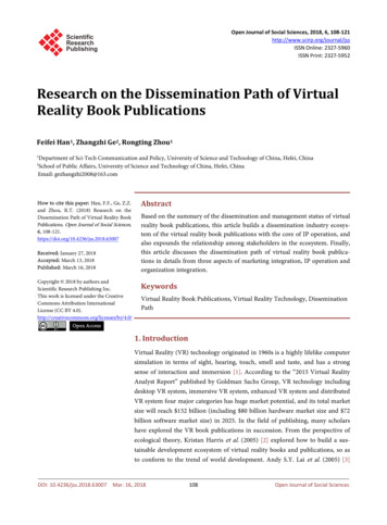 Research On The Dissemination Path Of Virtual Reality Book .