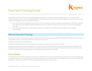 Kareo Payment Posting Guide - Kareo Help Center