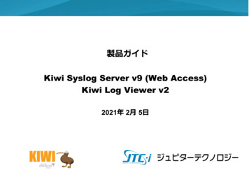 Kiwi Syslog Server V9 (Web Access) Kiwi Log Viewer V2