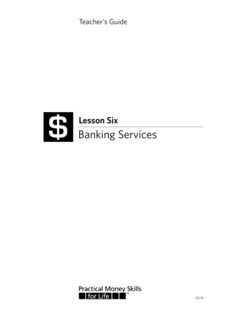 Lesson Six Banking Services - Reading Coop
