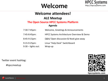 The Open Source HPCC Systems Platform