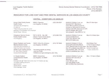 RESOURCE FOR LOW-COSTAND FREE DENTAL SERVICES 