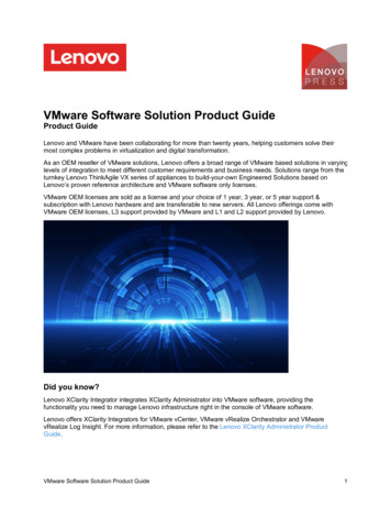 VMware Software Solution Product Guide
