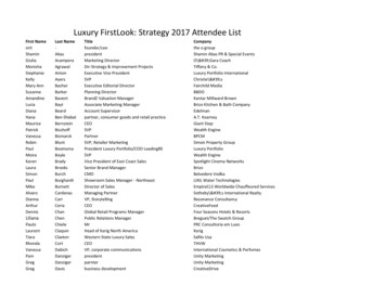 Luxury FirstLook: Strategy 2017 Attendee List