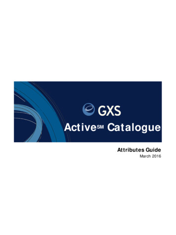 GXS Active Catalogue Attributes Guide