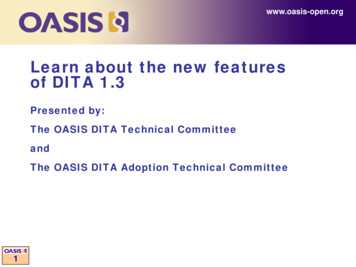 Overview Of DITA 1 - OASIS Open - OASIS Open