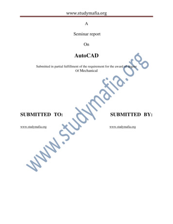 AutoCAD - Study Mafia:Latest Seminars Topics PPT With PDF .