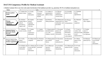 DACUM Competency Profile For Medical Assistant