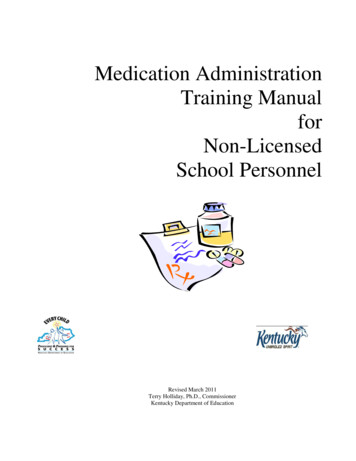 Medication Administration Training Manual