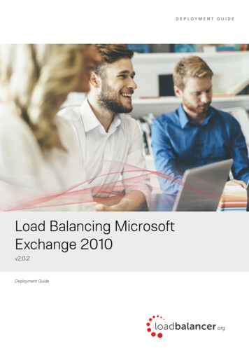 Load Balancing Microsoft Exchange 2010