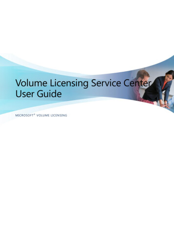 Microsoft Volume License Service Center User Guide