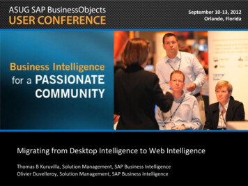 Migrating From Desktop Intelligence To Web Intelligence - SAP
