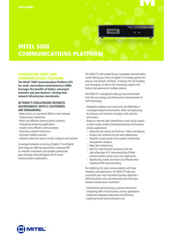 MITEL 5000 COMMUNICATIONS PLATFORM