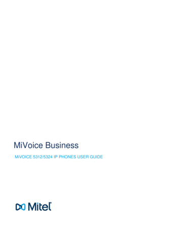 MiVoice 5312/5324 IP Phone User Guide