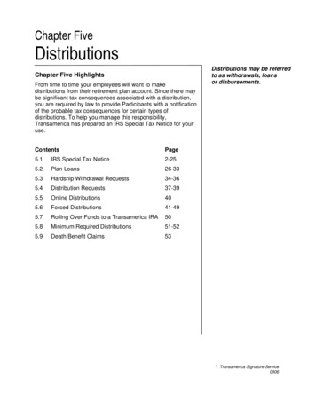 Chapter Five Distributions - TA-Retirement