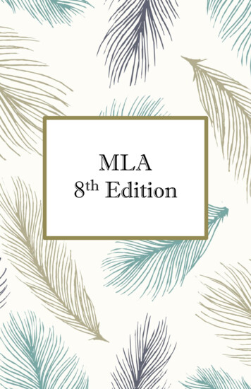 MLA 8th Edition - CCC&TI