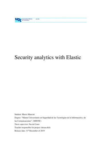 Security Analytics With Elastic - UOC