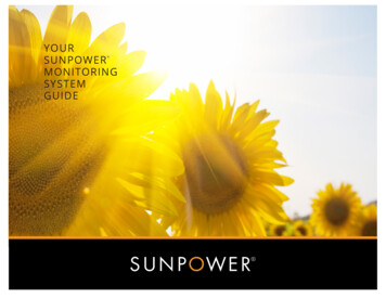 YOUR SUNPOWER MONITORING SYSTEM GUIDE