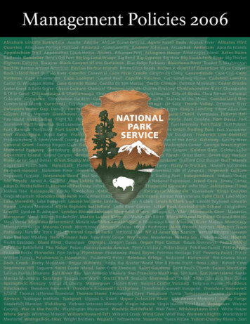 Management Of National Park Service Programs
