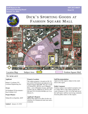 MPL2013-00039 Dick's Sporting Goods At . - City Of Orlando