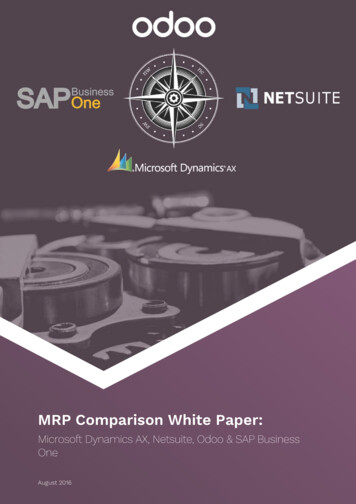 MRP Comparison White Paper - Open Source ERP And CRM
