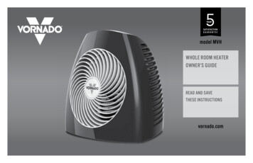 READ AND SAVE THESE INSTRUCTIONS - Vornado