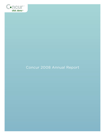 Concur 2008 Annual Report