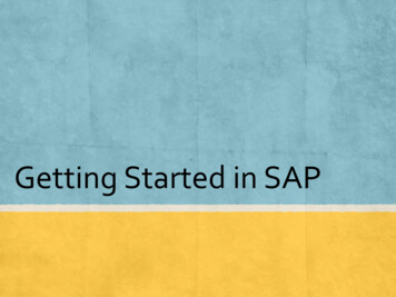 Getting Started In SAP - Hopkins Medicine
