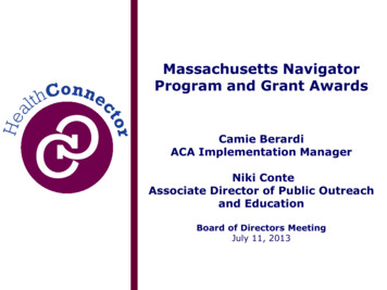 Massachusetts Navigator Program And Grant Awards