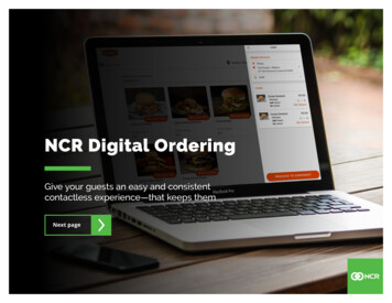 NCR Digital Ordering - Digital Banking, Enterprise POS .