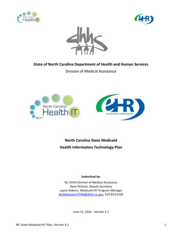 State Of North Carolina Department Of Health And Human .