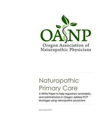 Naturopathic Primary Care